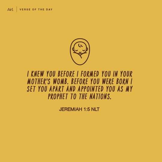 I knew you before...